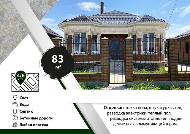 СНТ Лесное дома 83 кв.м на 4-6сот.